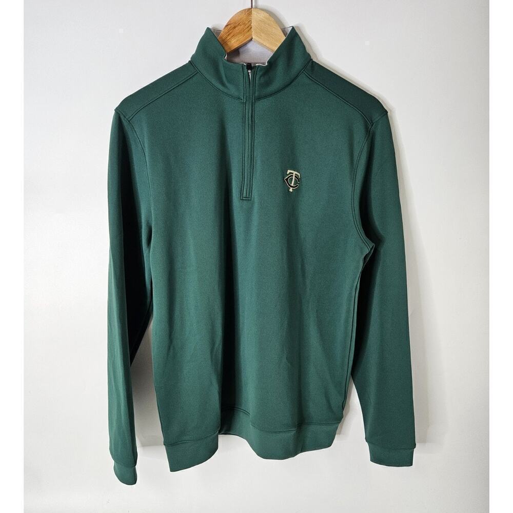 Johnnie-O Sweater Men's S 1/4 Zip Prep-Formance Lammie Performance MN Twins